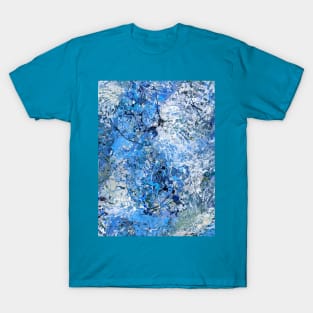 Blue Drops Abstraction T-Shirt